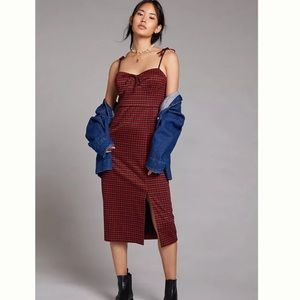 Hutch Plaid Midi Dress XL